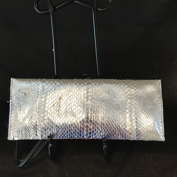 Franchi Collection Snakeskin Embossed Clutch - Picture 4 of 4